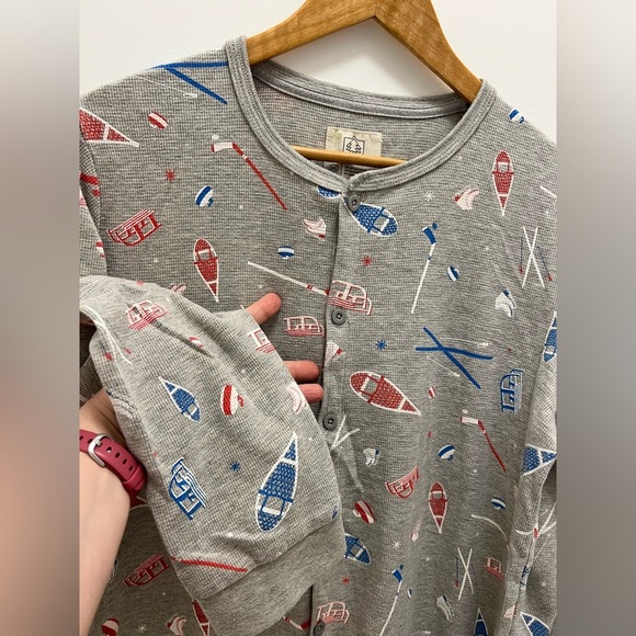 Grey waffled winter onesie XL EUC has bum buttons - Picture 2 of 7